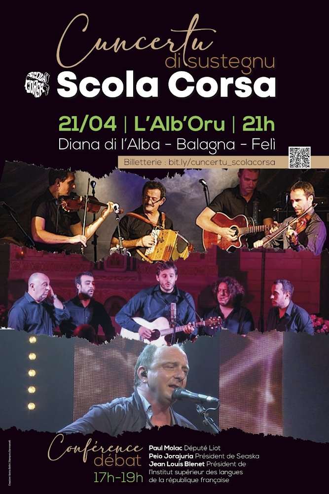 ScolaCorsa's tweet photo. Serata @ScolaCorsa vennari u 21 d'Aprile, Alb'oru, Bastia

5ore: cunferenza 🎤
9ore: cuncertu 🎶
https://t.co/OKEYnTNIOI https://t.co/wSdqIpLJRE