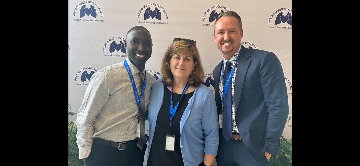 More pictures from Western Kentucky Heart and Lung, Research Symposium 2023, including Seth Carey (poster presenter), Dr. Maire Blankenship, and Musa Mawanda (poster presenter).

wkhlresearch.com/copy-of-resear…

WesternKyHeart&amp;Lung <a href="/MedCenterHealth/">Med Center Health</a> <a href="/KappaThetaCh/">Sigma Nursing - Kappa Theta Chapter</a> <a href="/CHHS_WKU/">chhs_wku</a>