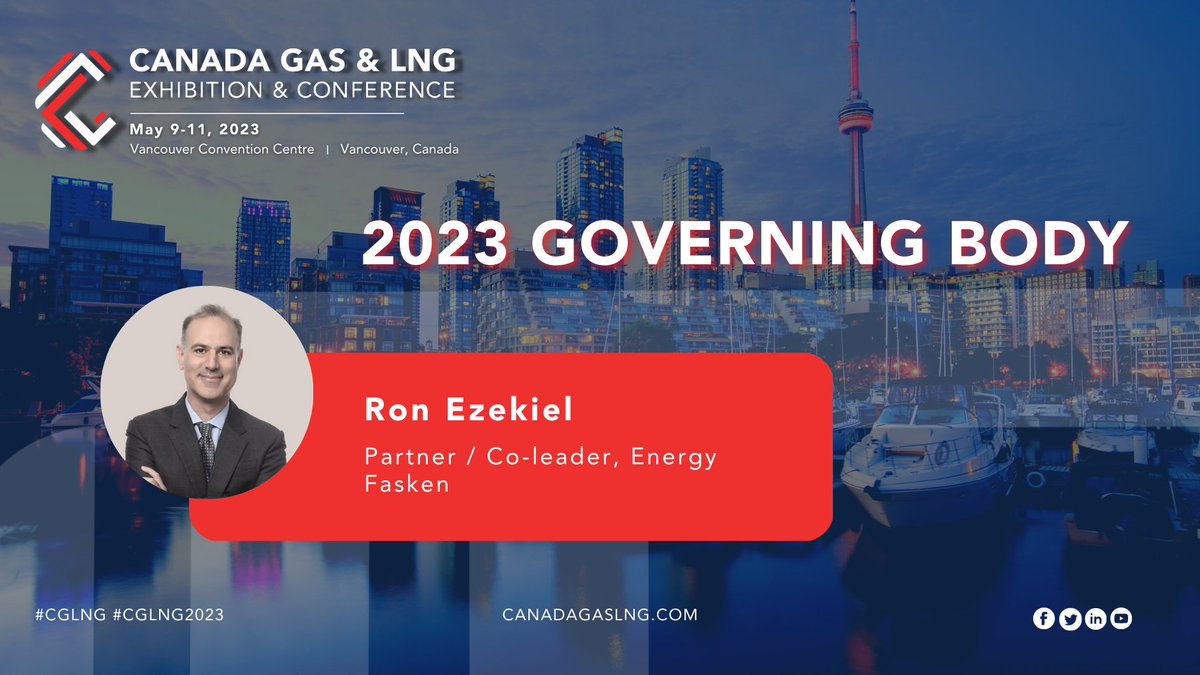 CanadaGasLNG's tweet photo. We are pleased to welcome Ron Ezekiel with @FaskenLaw to the 2023 Governing Body.
Register today to hear from energy industry leaders!
https://t.co/dcjBhipZLO
#CGLNG2023 #canadagas #LNG #yvrevent https://t.co/NFxOUClqBM