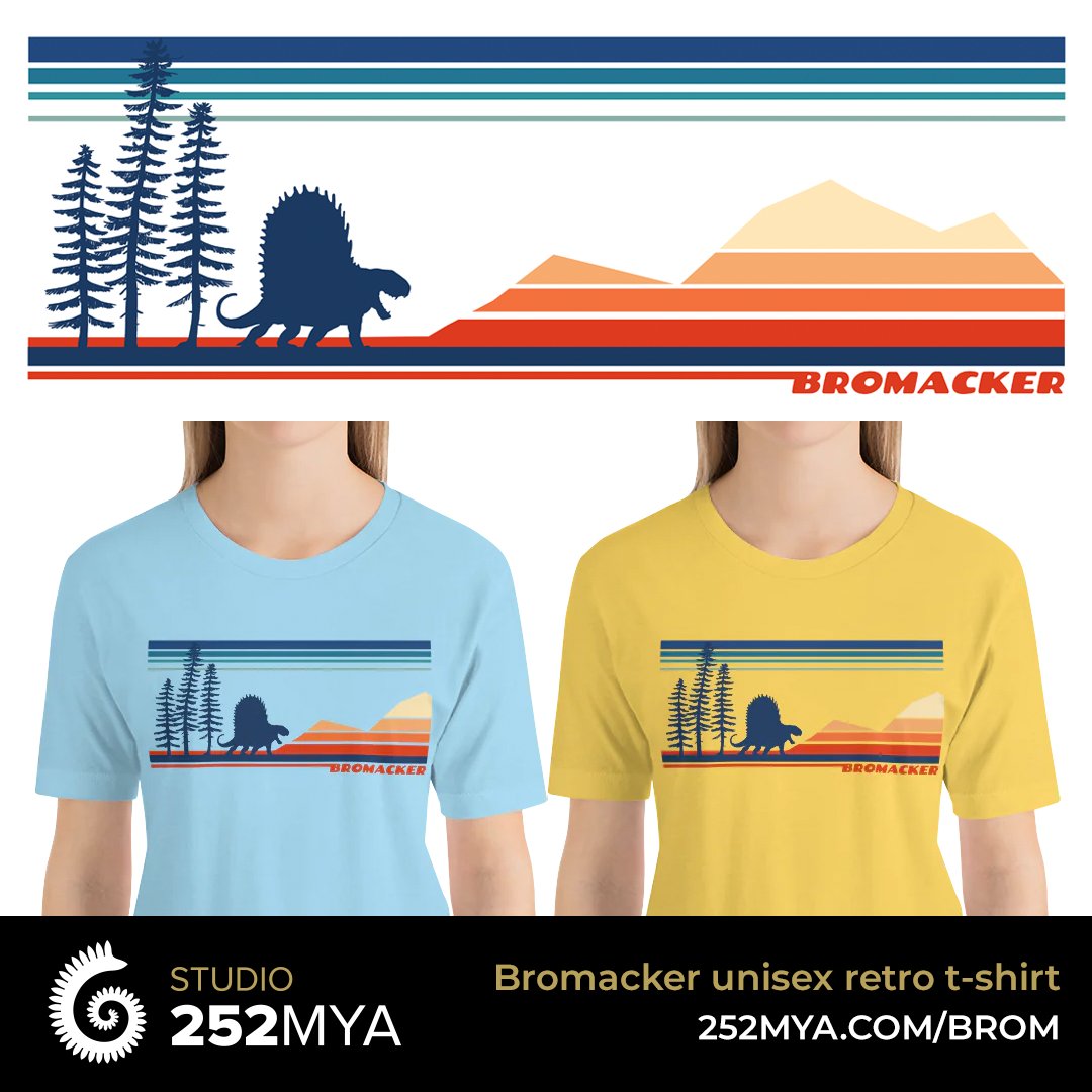 studio252mya's tweet photo. Get a t-shirt with this Miami Vice-inspired design that illustrates a landscape from the #Bromacker quarry. This Permian scene features the silhouette of #Dimetrodon among some early conifers.
https://t.co/JKKYMlji4m
Art by Joschua Knüppe https://t.co/H27x5dnyx5