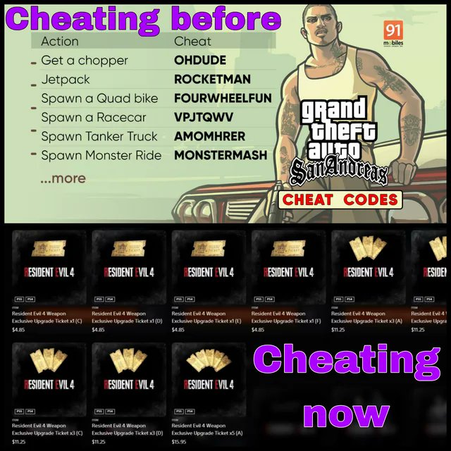 Cheats Then vs Now 😭

#gaming #esports #esport #esportsteam #twitch #valorant #leagueoflegends #overwatch #csgo #apexlegends #dota2 #cod #rocketleague #fortnite #smite #hearthstone #steam #smash #smashbros #r6 #rainbow6 #wow #rlcs #pubg #esl #meme #memes #pcgaming #pubgmobile