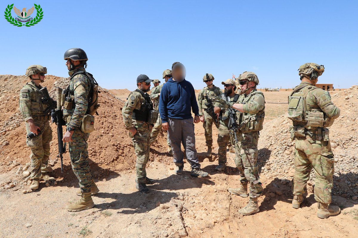 SyrianFree_Army's tweet photo. We carried out a joint patrol within the 55km, with our partners in the US forces, to support security and stability in the region. Such patrols show the strong partnership between the leadership of the US forces and the leadership of the @SyrianFree_Army.
#Al_Tanf #Syria #Rukban https://t.co/gUFcBl68dZ