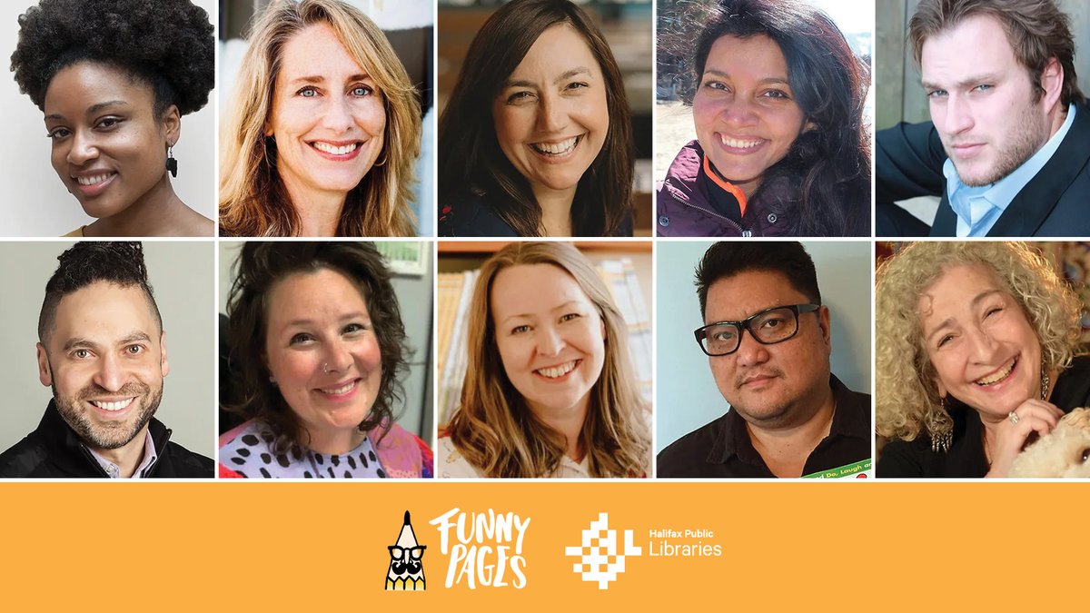 hfxpublib's tweet photo. 🤣 Are you ready for Canada's only festival celebrating books that crack kids up? On April 21 and 22, #HalifaxCentral Library will be hosting some of the funniest children's authors for @FunnyPagesFest! See the lineup, live streaming info, and more fun: https://t.co/QQ4WGb84R4 https://t.co/6niQi4SyK8