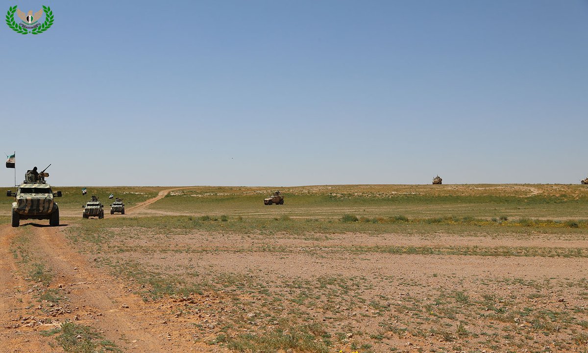 SyrianFree_Army's tweet photo. We carried out a joint patrol within the 55km, with our partners in the US forces, to support security and stability in the region. Such patrols show the strong partnership between the leadership of the US forces and the leadership of the @SyrianFree_Army.
#Al_Tanf #Syria #Rukban https://t.co/gUFcBl68dZ