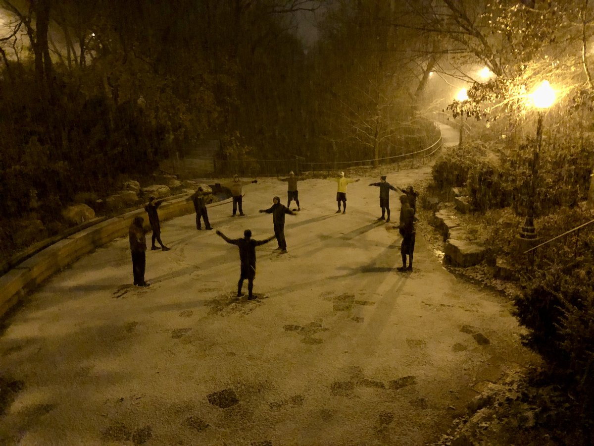 ChadBrough's tweet photo. Do you have a favorite @F3Omaha photo from the past five years? 

Share it in comments with a caption! #sometimesthegloomisnotsogloomy 

First ever snowy workout in 2018. Smoker's grotto at @F3TheWoodshed. Snow hit us in AM rush hour. Took Placebo and me 3 hours to get to Elkhorn https://t.co/J8BCfEImp3