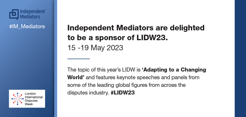 We delighted to be sponsoring London International Disputes Week (LIDW) 2023. Check out the website for full programme details and how to register -2023.lidw.co.uk
<a href="/LIDW_/">LIDW</a> #LIDW23 #disputeresolution #disputes #mediation