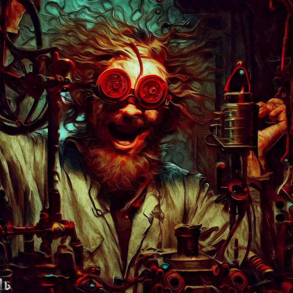 Kmirpour's tweet photo. Just finished a first draft, feeling that Eureka vibe, but without the streaking part, haha. #ai #bingimagecreator #illustration #neuroscience #madscientist #writingscience #writingpapers https://t.co/8D1tmvNElV