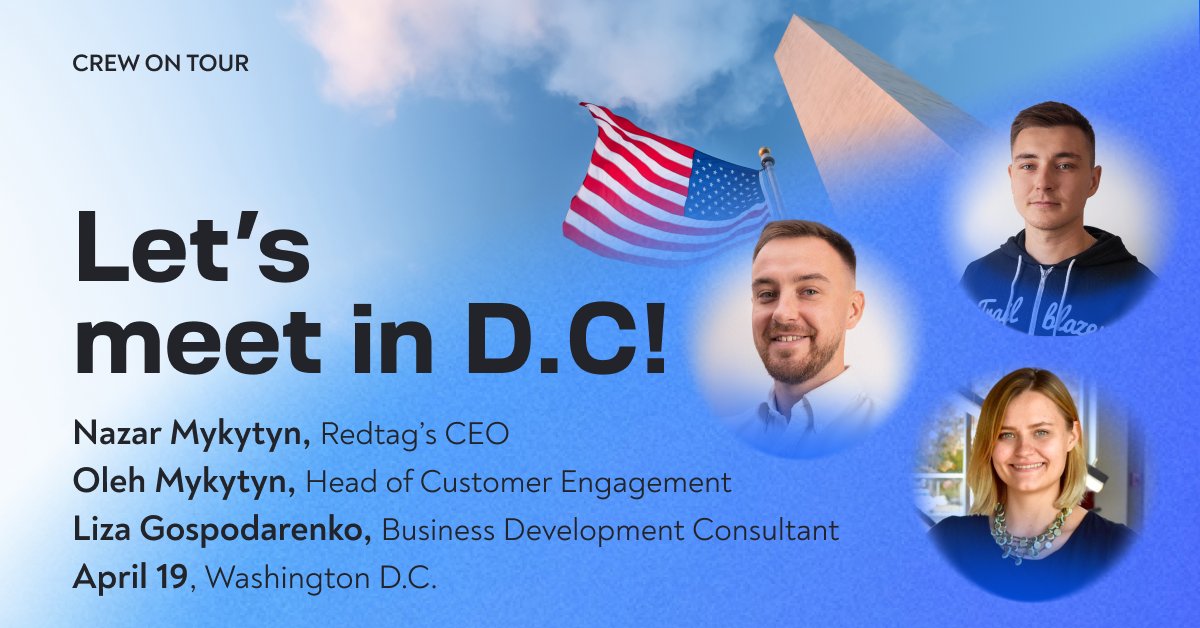 RedtagTeam's tweet image. Join @NazarMykytyn, @Oleh_Mykytyn, and @LGospodarenko in D.C. to discover the latest #Salesforcesolutions and #customer360 potential that can enhance your #customerrelationships. Meet our team in person! #worldtourDC #Trailblazers #SalesforcePartner