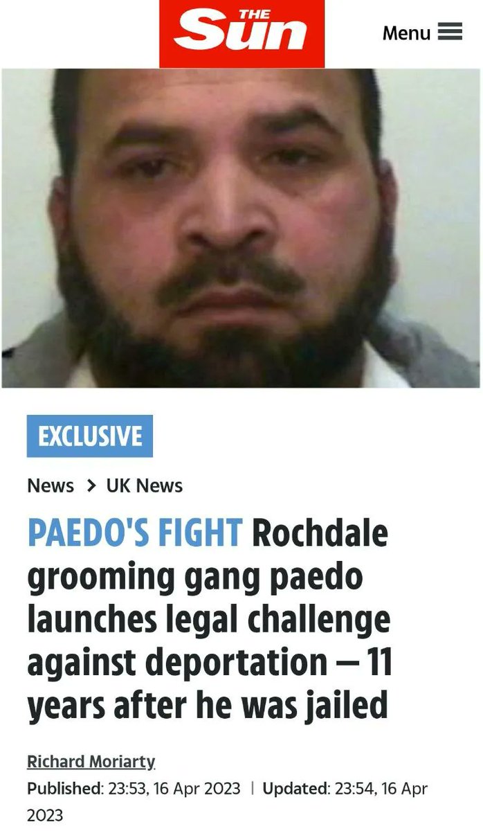 BFirstParty's tweet photo. Why can't we just deport him? This is so weak. He's a paedophile rapist, and a foreigner. Get rid of him! 😡 https://t.co/hHPCliOixF