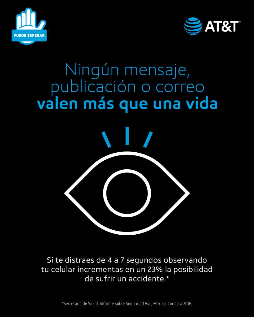 ATTMx's tweet photo. Usar el celular al conducir aumenta el riesgo de accidentes. Mensajes, llamadas o aplicaciones distraen y disminuyen la capacidad de reacción. ¡No uses el celular mientras conduces! Haz la promesa en https://t.co/rNhkaz4AT4
#PuedeEsperar. https://t.co/amCQ5aFwGg