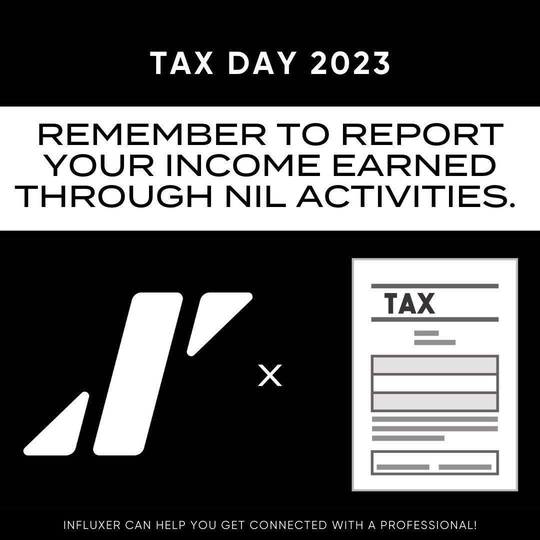 Student-Athletes! 

Don’t forget to file your taxes on your NIL earnings from 2022! Influxer can help you connect with a professional if you need help. 

#NIL #taxseason #taxes #studentathlete #collegestudent #collegesports #studentathletes #college