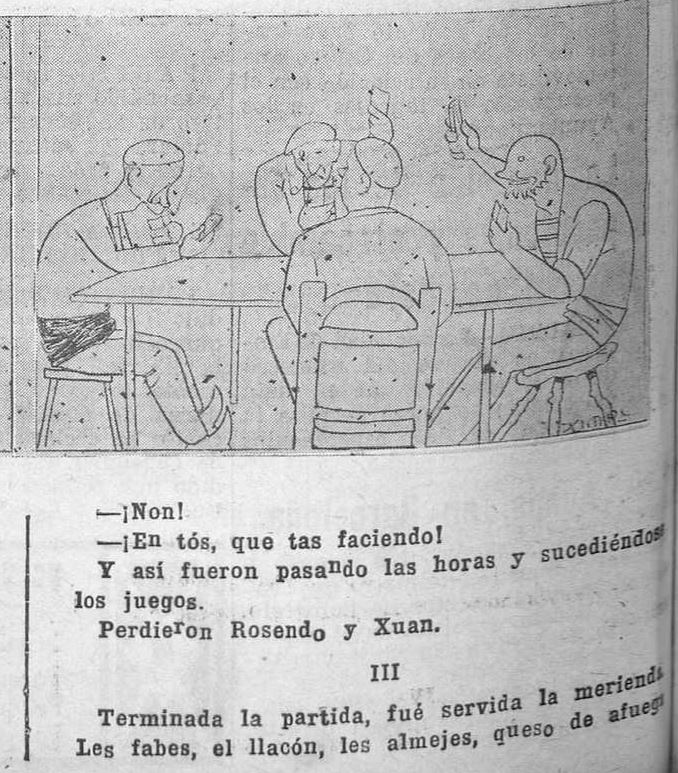 CelebresCoses's tweet photo. añu 1927: Ximpa (I) 

La brisca, la sidre y los sos resultaos

parte 2/5

#CelebresCoses #Asturies #oficialidá #amasueles #humor #LuisGarcíaGonzález #Ximpa #fabes #llacón #morciella #quesu #afuegalpitu #CarreteraAbaxuVa

más en: https://t.co/31VpBbWc9L https://t.co/tmrh6MOcFx