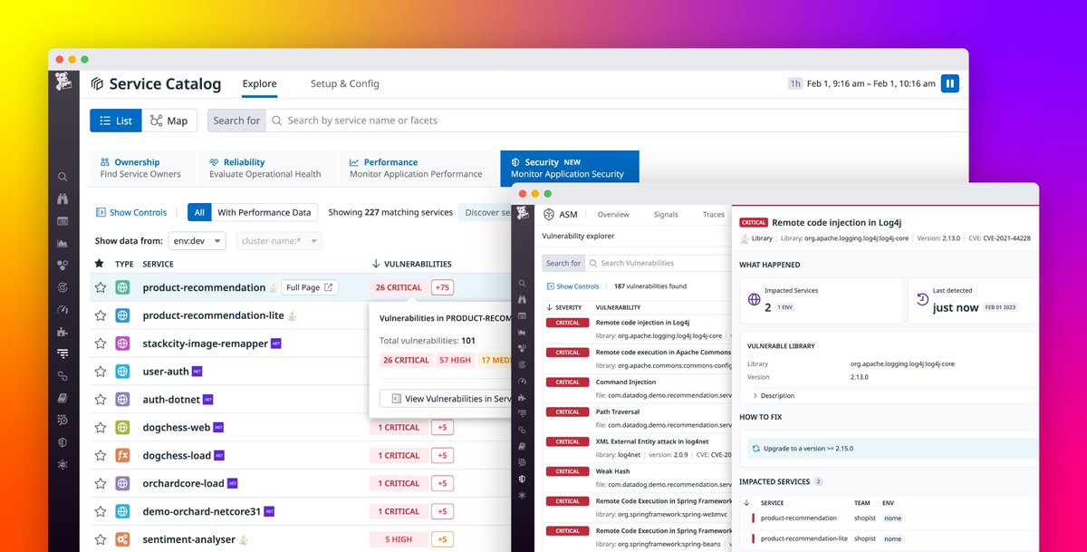 Datadog Application Vulnerability Management is now generally available! Learn how you can uncover high-impact vulnerabilities from open-source libraries exposed in production: dtdg.co/application-vu…