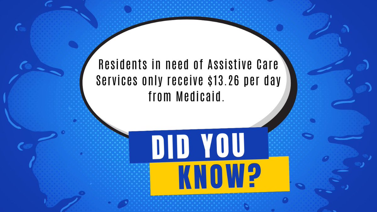 FALASOURCE's tweet photo. Could you live off of $13.26/day?
That's around $400 each month to cover expenses for some of our state's most vulnerable residents.
#assistedliving #FlaPol #floridasession #Floridapolitics #FloridaLegislature #eldercare #affordablehousingforseniors #seniorcitizen https://t.co/NZzyoOsiFV