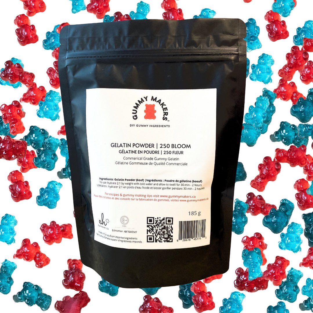 GummyMakersca's tweet photo. Our Gelatin Powder is available on Amazon!
Link is in our bio to purchase!
-  250 Bloom Gelatin for firm transparent gel
- Our gelatin is certified Halal
- Packaged in a Health Canada certified facility
- Packaged in a resealable pouch for added freshness https://t.co/HcnehGqFfr