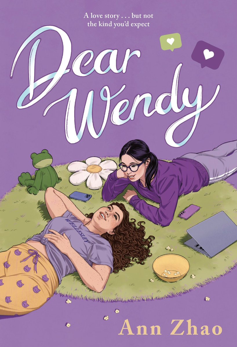 annzhao_'s tweet photo. COVER REVEAL!!!!! art by betsy cola, design by julia bianchi!

dear wendy is about two aroace college students who hate each other’s online love advice personas but are actually friends in real life (oops). out 4/16/24!! and you can preorder now!!! see the replies!!! https://t.co/vQbCzSIy2s