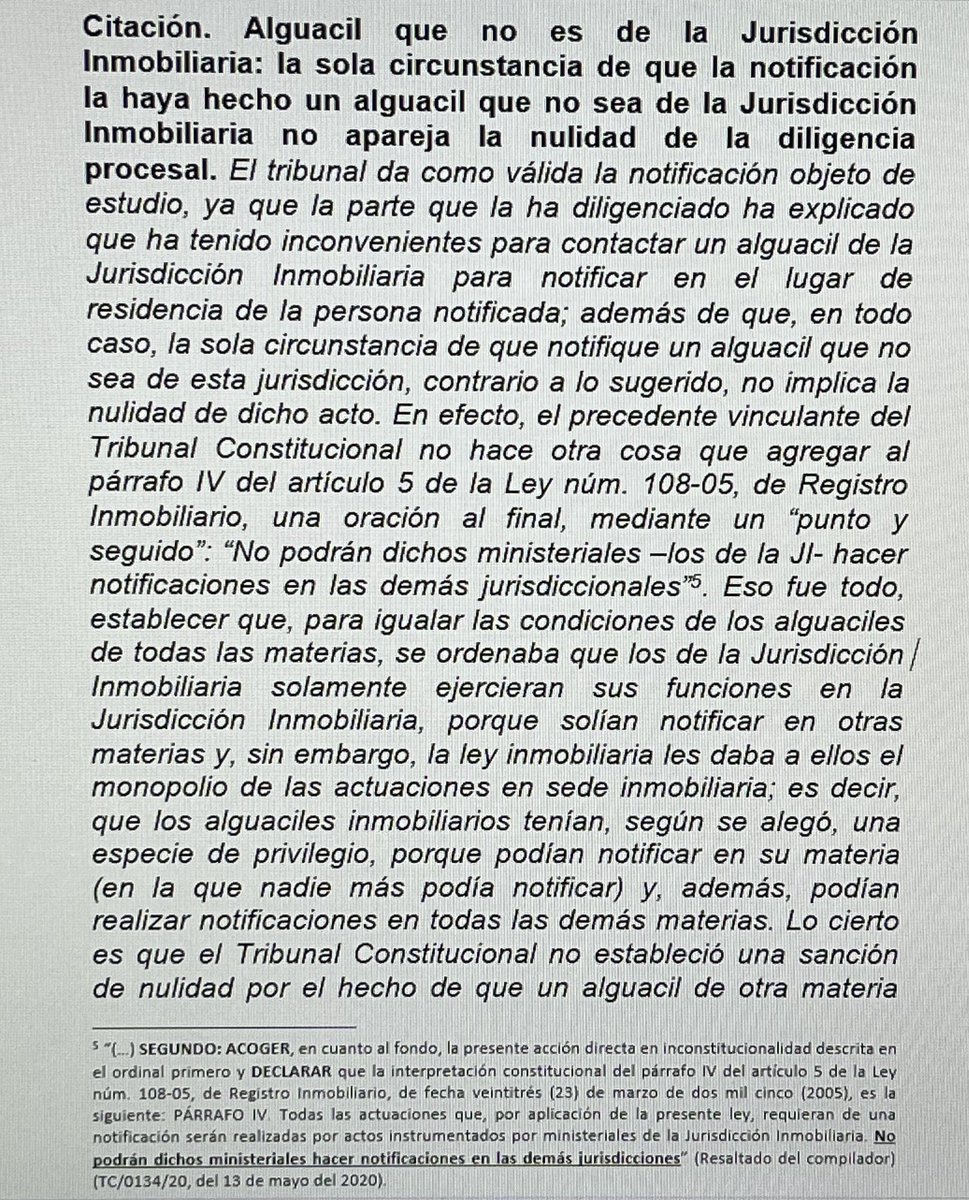 yoaldohp's tweet photo. ALGUACILES ADSCRITOS A LA JI. NOTIFICACIONES SOLO EN LA JI. FORMALIDAD. AGRAVIO. REITERACIÓN DE CRITERIO. Para que la inobservancia de la formalidad de citar con estos alguaciles apareje una nulidad, por regla procesal general, debe probarse un agravio. Sin agravio, es válida. https://t.co/yqnxfAjiXu