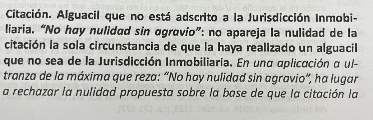 yoaldohp's tweet photo. ALGUACILES ADSCRITOS A LA JI. NOTIFICACIONES SOLO EN LA JI. FORMALIDAD. AGRAVIO. REITERACIÓN DE CRITERIO. Para que la inobservancia de la formalidad de citar con estos alguaciles apareje una nulidad, por regla procesal general, debe probarse un agravio. Sin agravio, es válida. https://t.co/yqnxfAjiXu