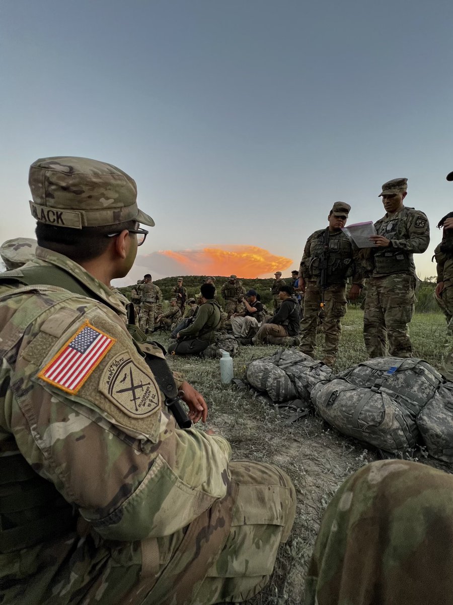 UtsaArmyROTC's tweet photo. Roadrunner Battalion FTX! This was a great opportunity for our MS3s to practice their leadership skills before camp. In conjunction with the MS3s mission, our MS4s practiced maintaining a command post in the field. https://t.co/0x1pHaIwM3