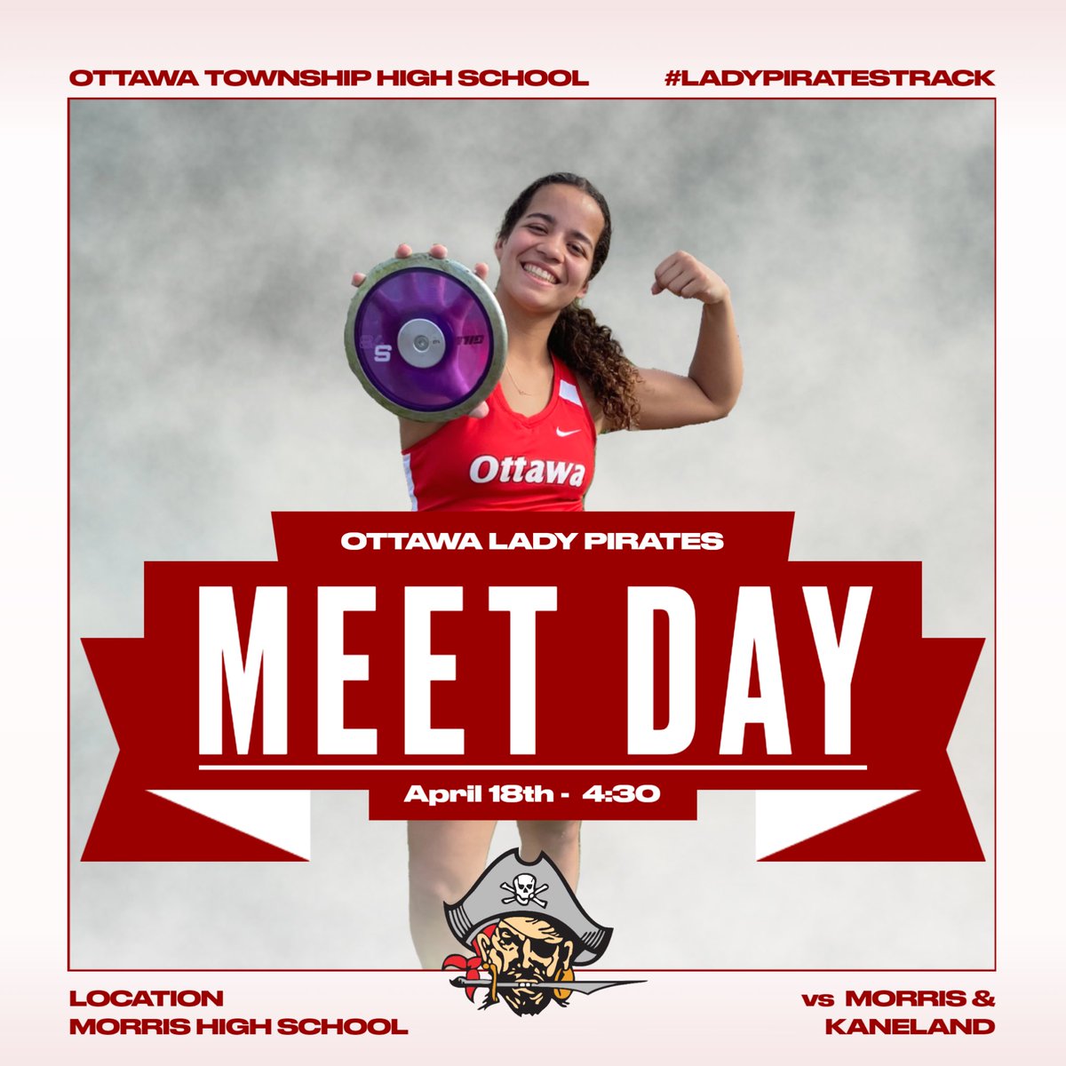 OTHS_GirlsTrack's tweet photo. ⚪️ 🔴 MEET DAY 🔴⚪️

📍Morris High School
🗓 April 18th
⏰ Field events 4:30
🏫 Morris &amp; Kaneland

#othsgirlstrack https://t.co/qRorx3yMnP