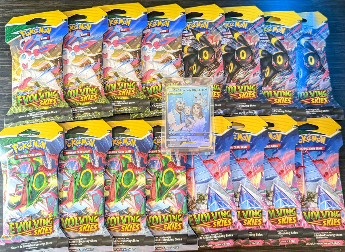 🐉 Evolving Skies Giveaway 🐉 

To celebrate me finally finding a house, enter for a chance to win an art set of Sleeved Boosters:

✅ Like &amp; RT
✅ Follow me
✅ That's it!

Winner picked next Friday 4/28