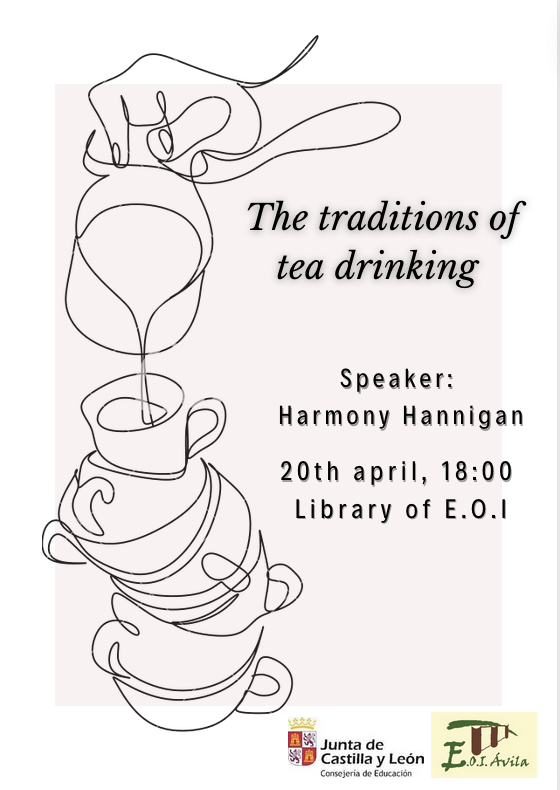 EOI_AVILA's tweet photo. ¡Nuevo evento de inglés en la EOI de Ávila!
Ven a descubrir todo sobre la ceremonia de té inglés el día 20 de abril a las 18:00 en la biblioteca de la EOI 🤓 https://t.co/sKTTj4JQCb