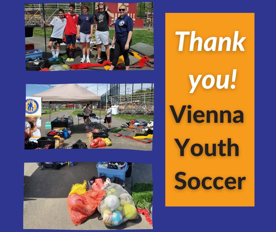 lacesport's tweet photo. We want to thank Vienna Youth Soccer for all of the donations and support over the years! Giving these kids soccer gear and memories that last a lifetime is priceless, Thank you VYS #lacesport #vys https://t.co/Do4lofuNB8
