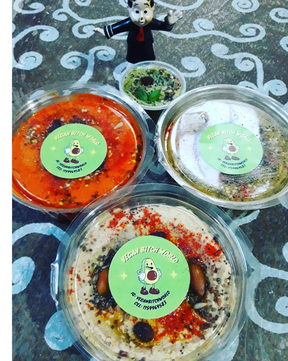 brenditanin's tweet photo. #PowerTríos &amp; sus #Bebecitxs #Hummus #AllAround #KikoEstáFeliz #VeganRecipe #ProductionModeOn #VeganFood #VeganPartyFood #VeganForce #Vegan #ChooseLife #GoVegan @veganbitchworld 🤗💚🤤🙌 https://t.co/Ngt54YLHFm