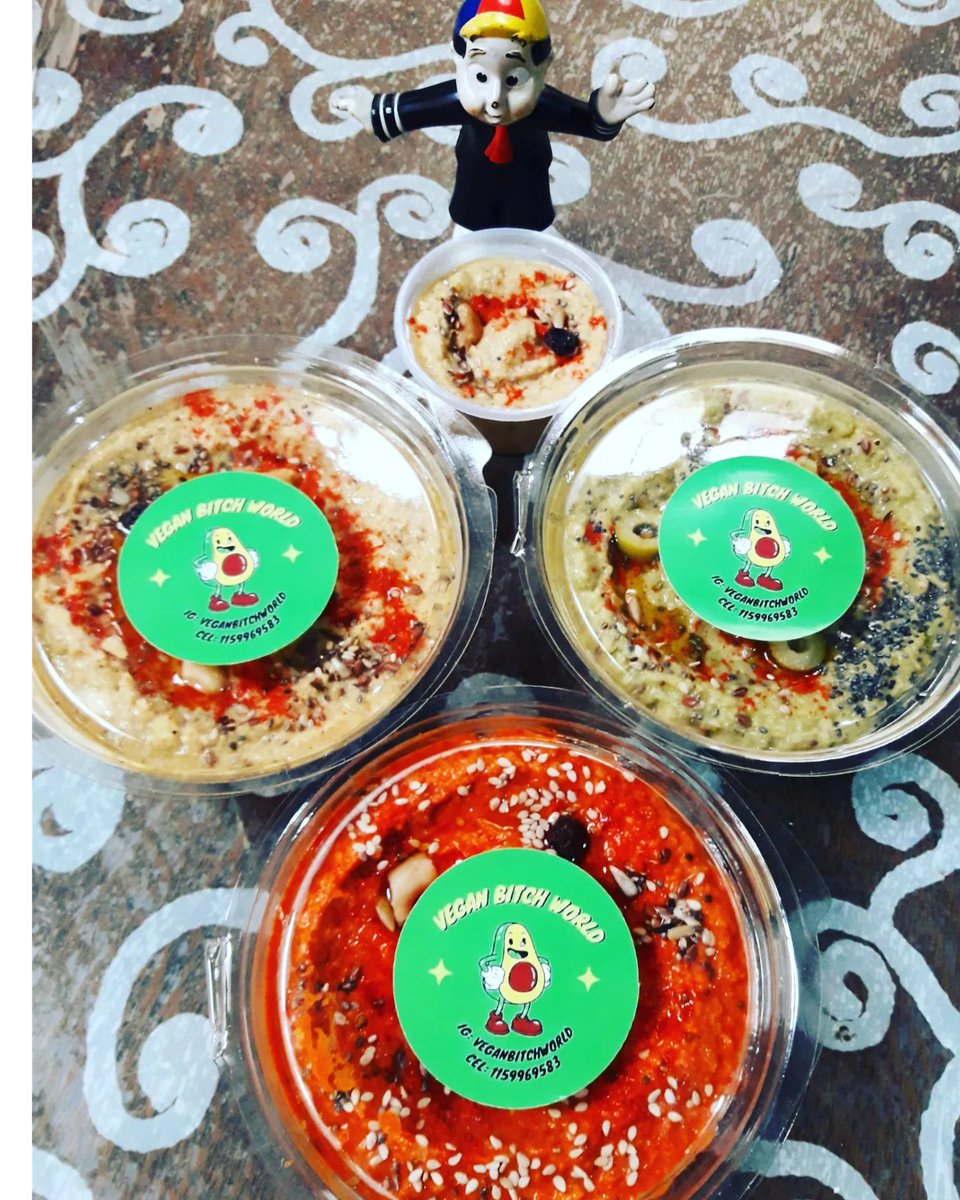 brenditanin's tweet photo. #PowerTríos &amp; sus #Bebecitxs #Hummus #AllAround #KikoEstáFeliz #VeganRecipe #ProductionModeOn #VeganFood #VeganPartyFood #VeganForce #Vegan #ChooseLife #GoVegan @veganbitchworld 🤗💚🤤🙌 https://t.co/Ngt54YLHFm