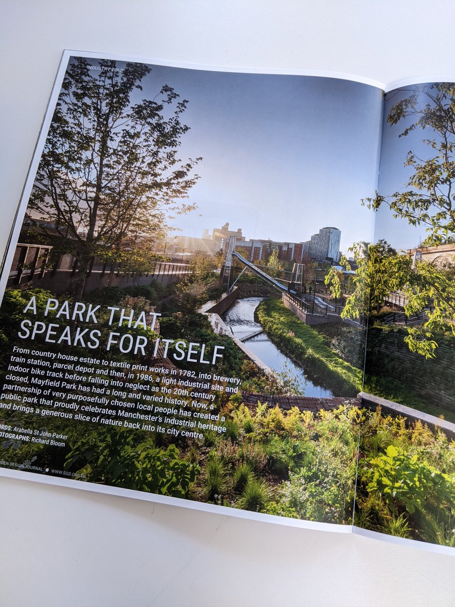 A fabulous feature in this month's Garden Design Journal about Manchester's newest park <a href="/MayfieldMCR/">Mayfield</a> designed by @StudioEgretWes.
Thanks to Arabella St John Parker for the words and <a href="/RichardBloom_/">Richard Bloom</a>  for the beautiful photography.