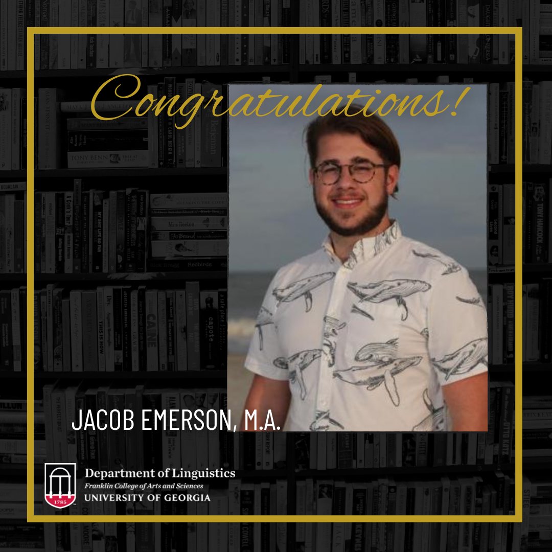 UGALinguistics's tweet photo. Please join us in congratulating Jacob Emerson on successfully defending his MA thesis entitled “Emojis: Perceptions by online communities”.
Congratulations, Jacob!
#masters #MA #MAthesis #mastersdegree #linguistics #emojis #onlinecommunities #language https://t.co/cvabB6hPhH