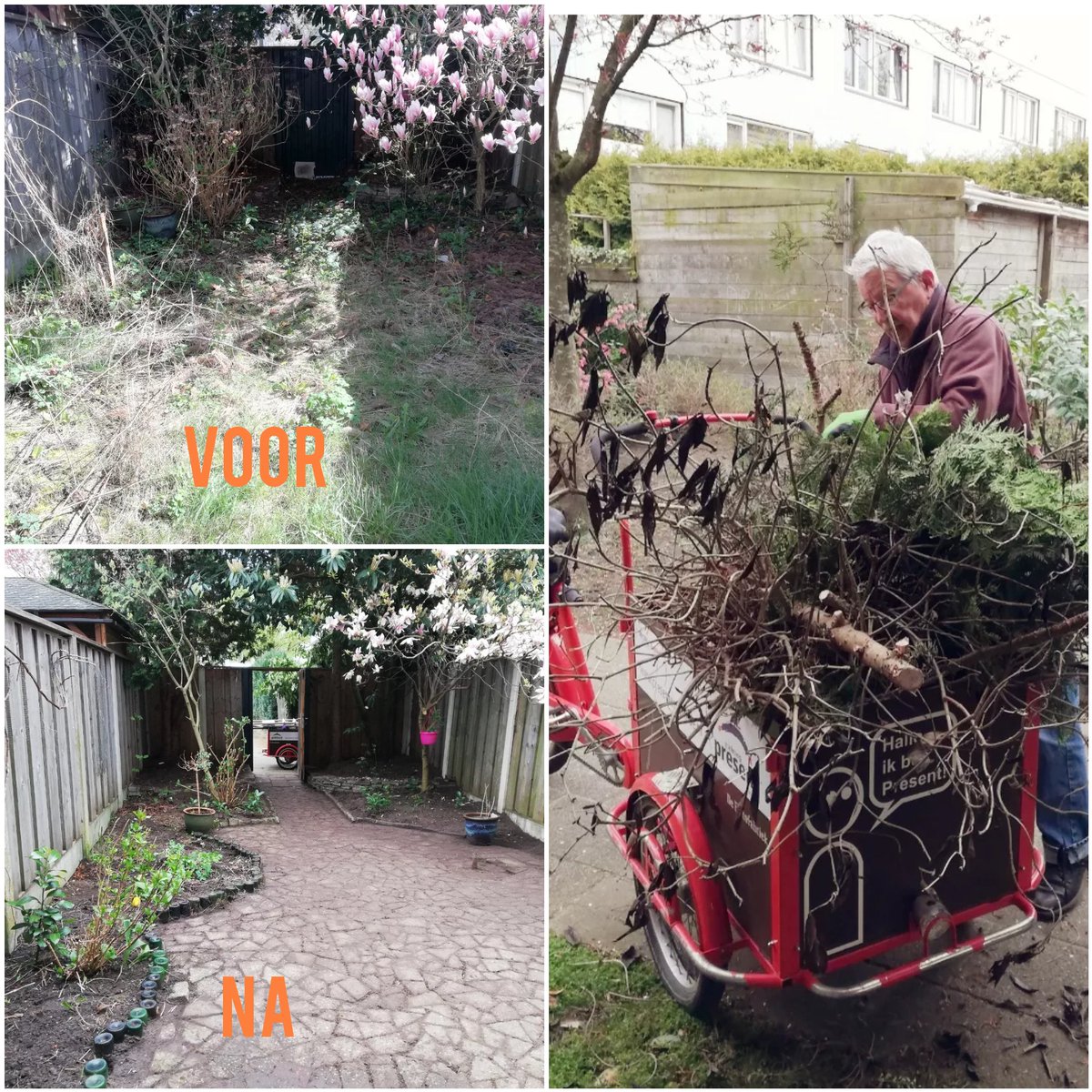 Huis en tuinmakeover! Onze flexers hebben een woning en tuin van een Enschedeër opgeknapt, die dit zelf niet voor elkaar kreeg. Zijn huis was vuil en de tuin was vol. Maar nu niet meer. Een nieuwe start werd mogelijk gemaakt door onze flexgroep!  I.s.m. <a href="/TweetTactus/">Tactus Verslaving</a>