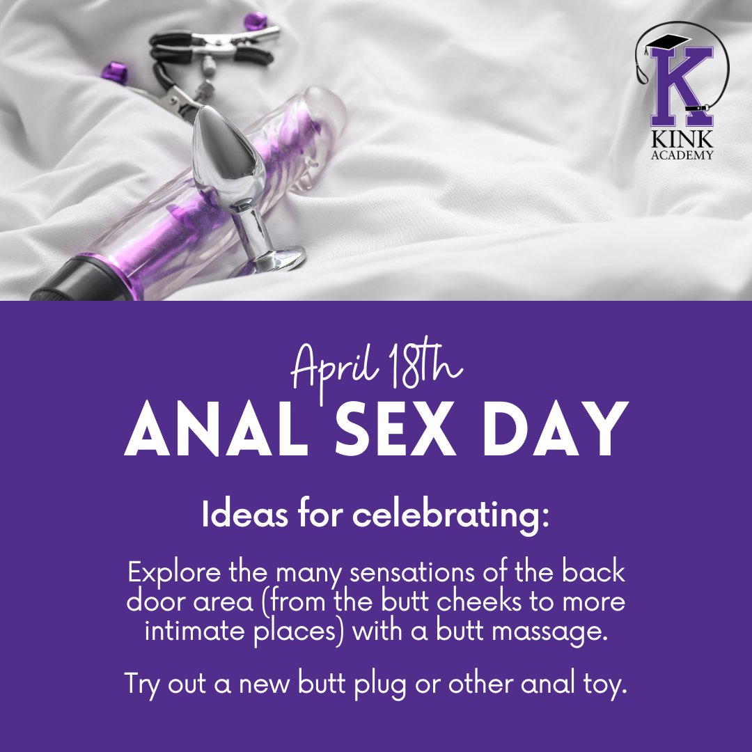 KinkAcademy's tweet photo. Happy #AnalSexDay! There are so many different kinds of anal toys and other ways to experience pleasure (hint: it’s not all about penetration!). For a wide variety of instructional videos on anal play, check out the Anal section on our website! https://t.co/3yT0CUdTsk https://t.co/JbTEXRCEkc