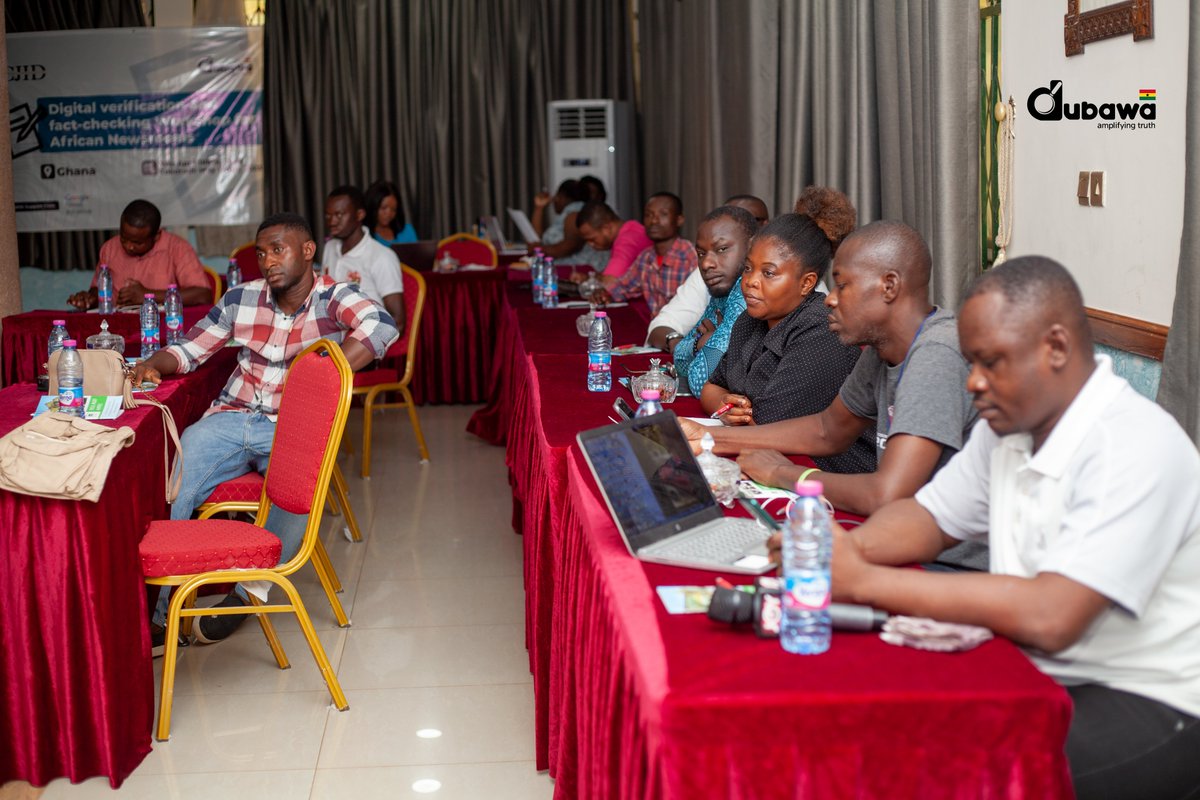 dubawaGH's tweet photo. Considering the importance of identifying the issues plaguing the mediascape, our editor, @nathangadugah, explained the information disorder eco-system. 
He showed that people's intent for manipulating information is why we have misinformation, disinformation &amp; malinformation. https://t.co/Ie6zYqeaxM