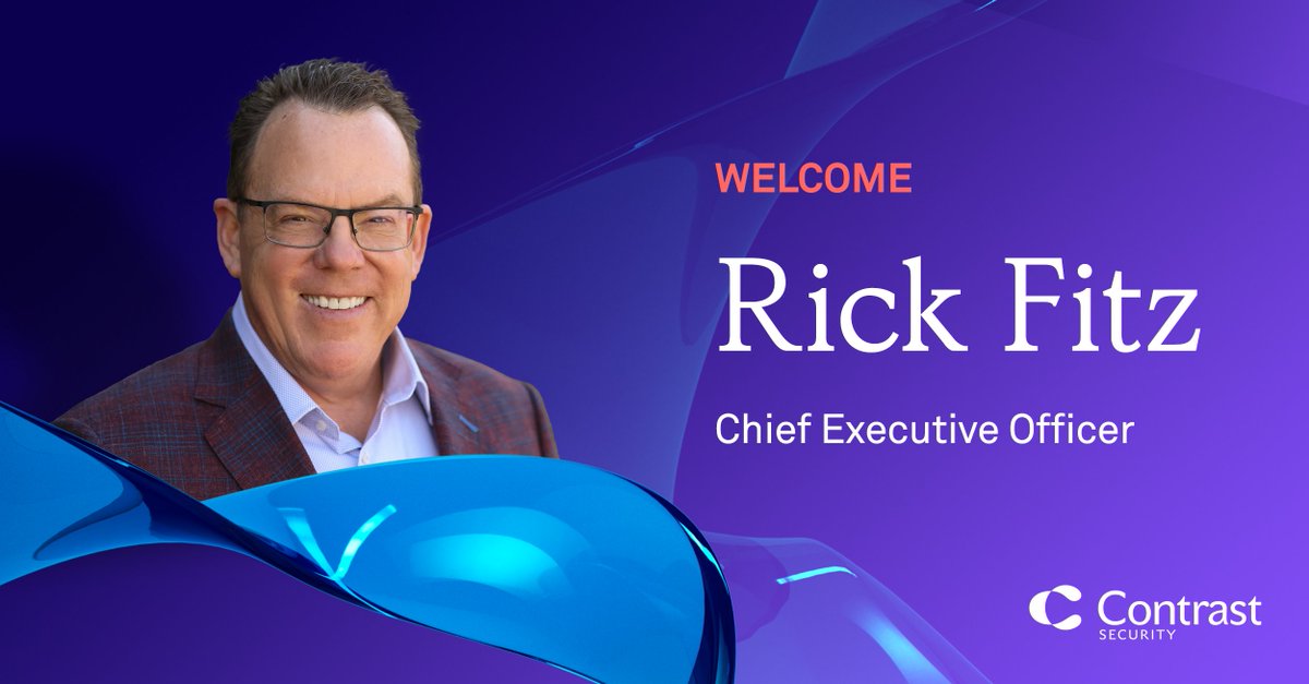 We've got a new CEO! Rick Fitz is joining the Contrast team and we couldn't be more excited. With him on board, we're ready to take on new challenges and make big things happen. Welcome to the team, <a href="/RickFitzIM/">Rick Fitz</a>! contrastsecurity.com/press/contrast…