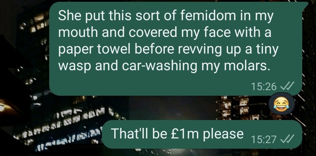 The most accurate way I could describe my appointment with the hygienist.