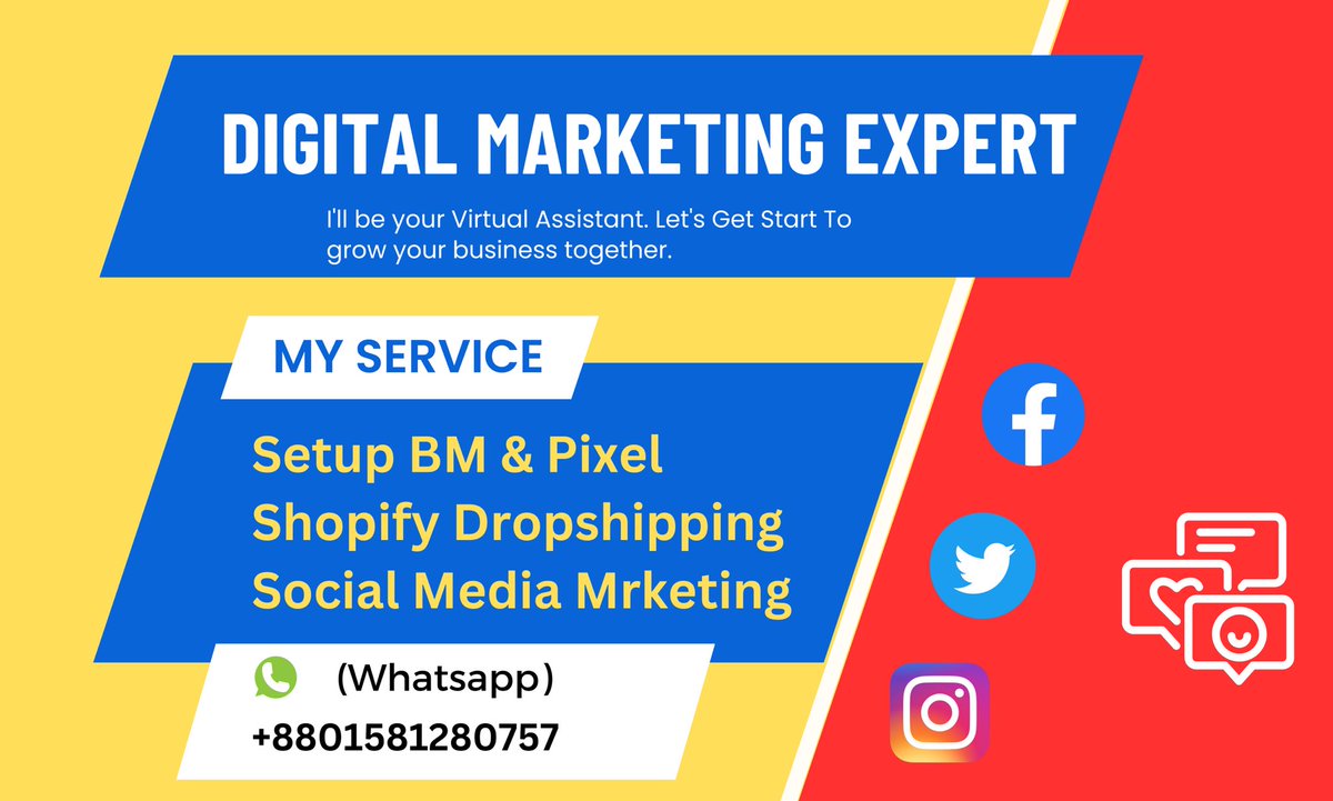 EmuAhsan97's tweet photo. Social media marketing benefits businesses by increasing brand awareness, providing cost-effective advertising, improving customer engagement#facebookads #facebookadvertising #facebookadscampaign #facebookpage #pixelsetup #pagesetup #freelancer #shopify #happyfreelancing #online https://t.co/Adsi52t3oE