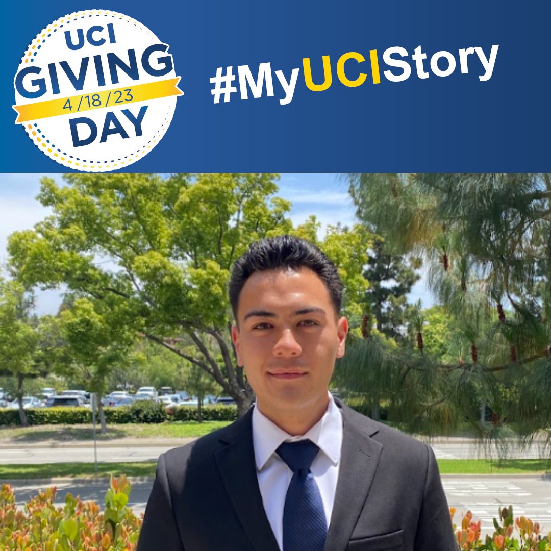 UCISage's tweet photo. Today’s the day! We are excited to kick off UCI Giving Day with a shout-out to one of our SAGE Scholars: Daniel Quinonez - Class of 2023, B.S., Mathematics

#UCIGivingDay #UCISAGEScholars #UCISAGE #ucipride #UCIAlumni #strongertogether #brilliantfuture #alwaysasager https://t.co/Ufgp0ZrOIS
