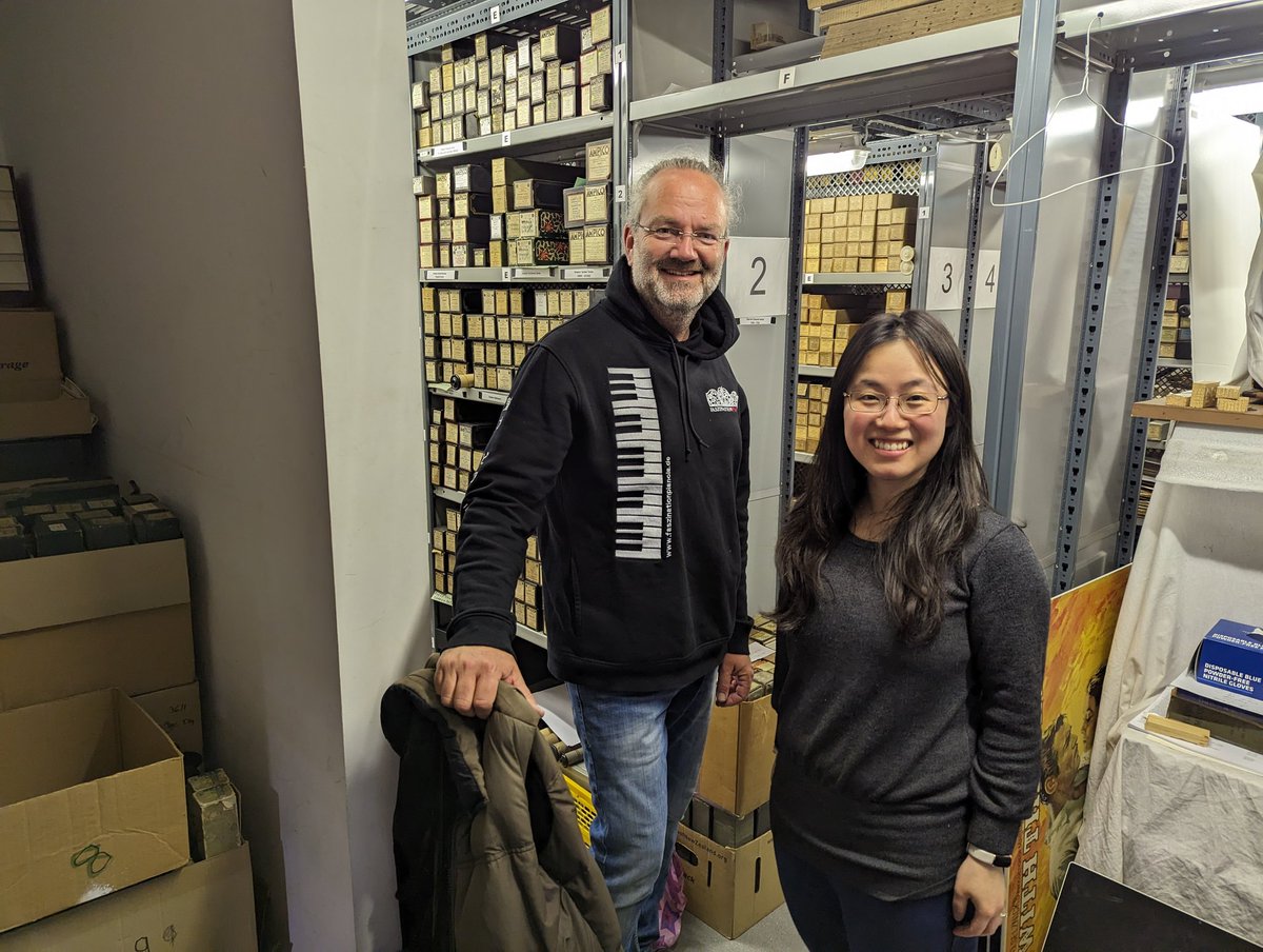 JT_JoyceTang's tweet photo. A visit from #Fazinationpianola today for continual music roll digitisation @MusicalMuseum. https://t.co/zuQe4e4H59