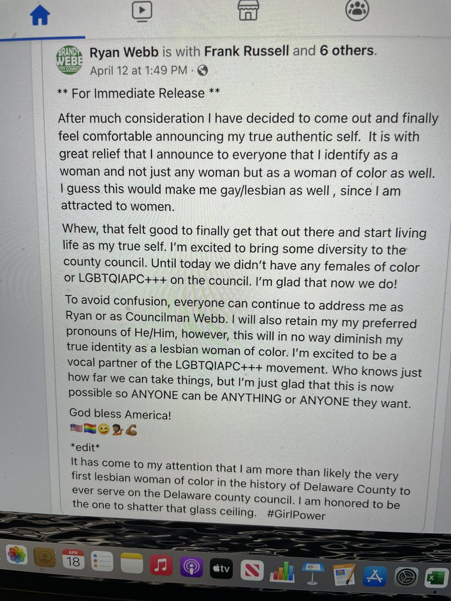 INDprogressives's tweet photo. Delaware County Indiana, county council member Ryan Webb mocks the LGBTQ community on Facebook. What a piece of shit! Fuck you, Ryan Webb!
#Indiana https://t.co/p79pgAzlFg