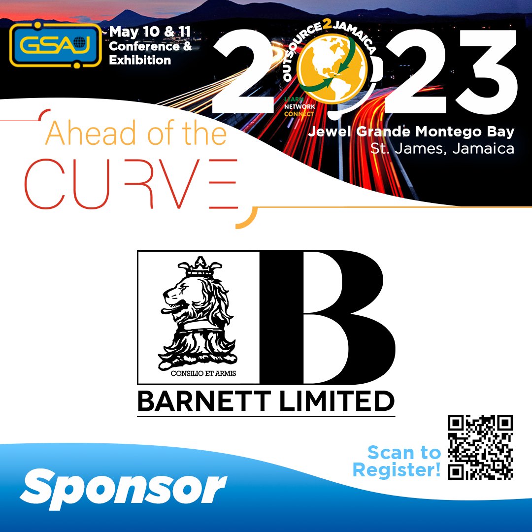 Outsource2Ja's tweet photo. #SponsorShoutout to Barnett Limited for this year's staging of the #O2JaConference!⁣⁣
⁣⁣
Join us at Jewel Grande on May 10 &amp; 11 for the BIGGEST outsourcing event in Jamaica!⁣⁣
Register for #Outsource2Jamaica today. https://t.co/0By4QzLl0g