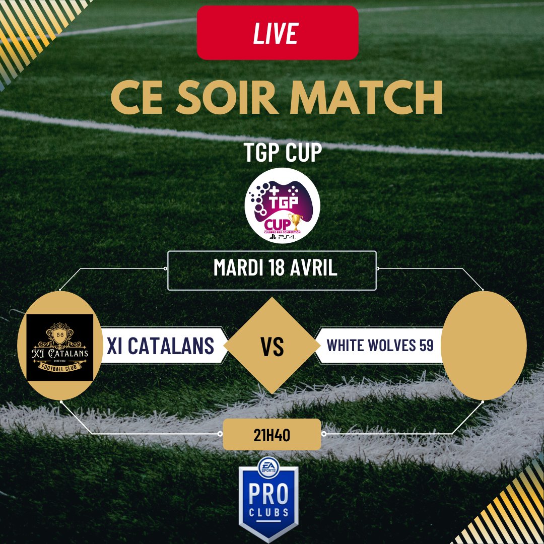 XI_Catalans_66's tweet photo. Bonsoir à tous, les XI Catalans pour leur première rencontre en CFA @Hulk_Champions c'est ce soir, nous avons une rencontre en @AVPAFR ligue 2 
Et @TGP_Events_ CUP 
Go les Catalans 🟡🔴🟡🔴
@Hulk_Champions
@TGP_Events_
@AVPAFR
#clubspro 
#FIFA23 
#11vs11 
#ps4
#esport https://t.co/YasqDecwrj