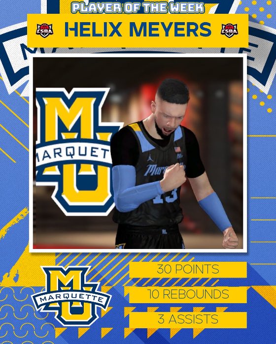 Even more Myers! This Carolina Reaper claims the Player of the Week award, becoming the first Golden Eagle to win it. Congrats!

#BeGolden