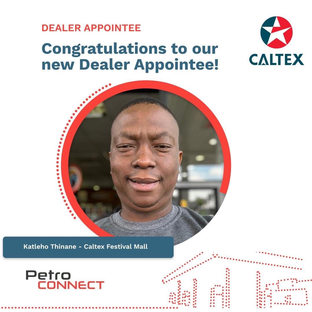 connect_petro's tweet photo. Please help us congratulate Katleho Thinane and Zamaduma Mntungwa on their new roles as Dealers! Katleho is now the Dealer at Caltex Festival Mall, while Zama has taken the reins at BP Westville

#NewDealers #ExcitingTimes #NedbankCommercialBanking https://t.co/fsgRY8qYrp