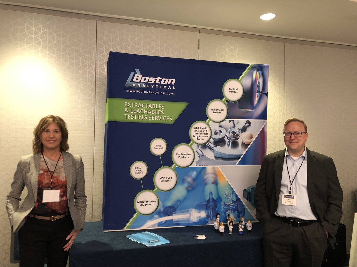 BASciences_'s tweet photo. Visit Christine, Will and Eric at booth #4H at the Extractables &amp; Leachables Summit today in PA! At 2:20PM go see Will &amp; Eric’s presentation on Reviewing Leachables Method Development and Validation – Hope to see you there! #extractables #leachables #methoddevelopment #validation https://t.co/ux2AtWKCx4