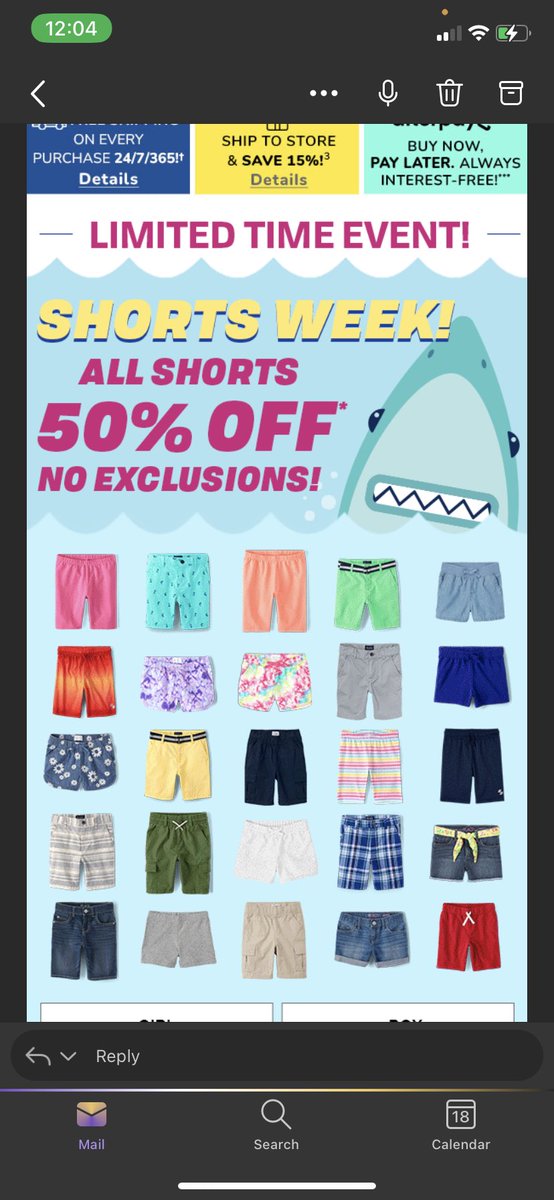 You’re welcome. All week only online! Half off ain’t bad 💪🏾
#TheChildrensPlace