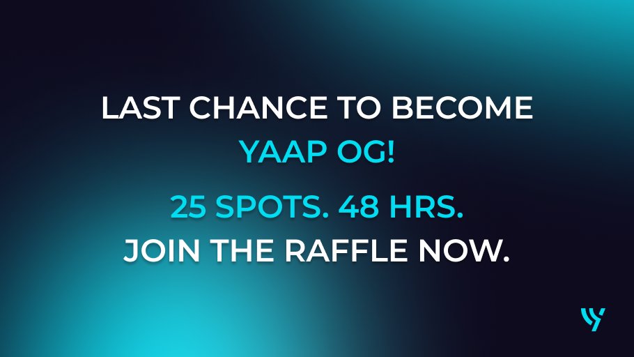 🔥 YAAP Raffle Alert: Final Call!

Snag a spot in the last #YAAP raffle for a chance to become an OG in the NFT alerts realm.

Rules:
1⃣ like &amp; retweet this
2⃣ follow <a href="/yaap_ai/">YAAP</a> and <a href="/NFTNerdsAI/">NFTNerds</a>
3⃣ tag 3 frens!

Say YAAP to #NFT Alerts That Simply Work.

The #giveaway ends in 48