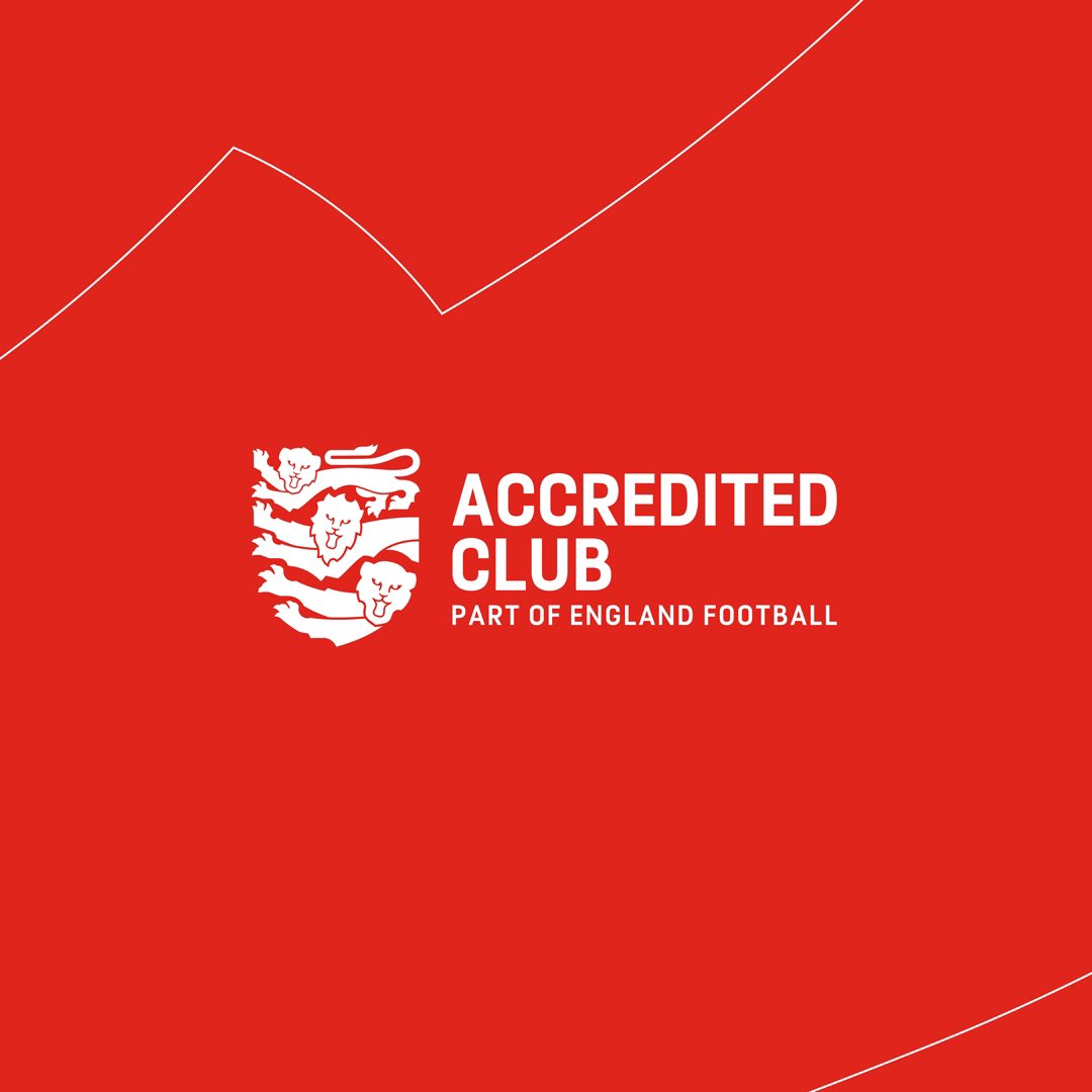 𝗔𝗖𝗖𝗥𝗘𝗗𝗜𝗧𝗘𝗗 𝗦𝗧𝗔𝗧𝗨𝗦 ✅ | We are delighted to announce we have achieved @englandfootball accredited club status receiving a 3 star rating ⭐️⭐️⭐️

A huge well done &amp; thank you to those behind the scenes working hard to achieve this and to all our volunteers!