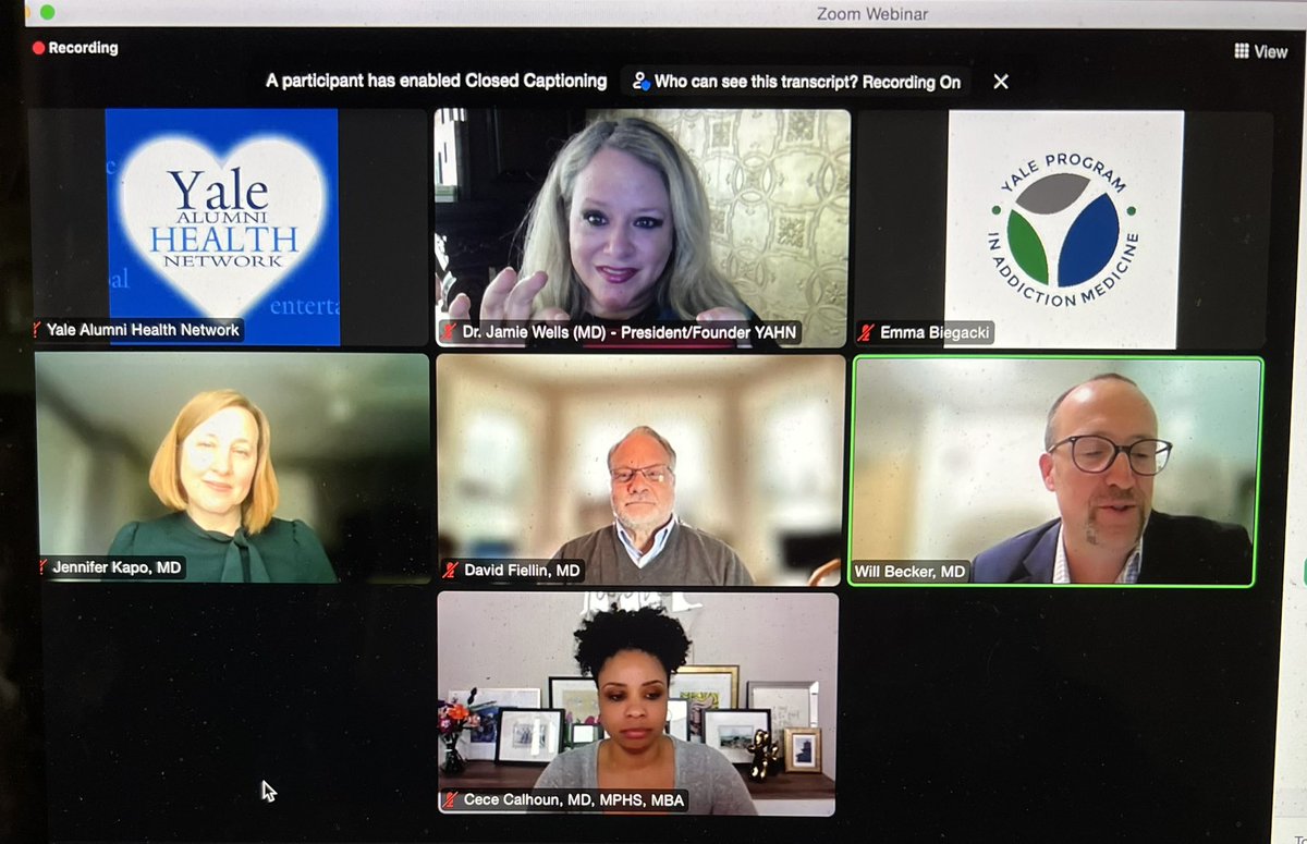 Happening now! Register now &amp; join us for the 3rd session in a 4-part series offered in partnership with the <a href="/YaleADM/">Yale Program in Addiction Medicine</a>. This session addresses the intersection of #substanceuse #pain w/ focus on #palliativecare #SickleCellDisease #cancer. To register: bit.ly/SubstanceUsexP…
