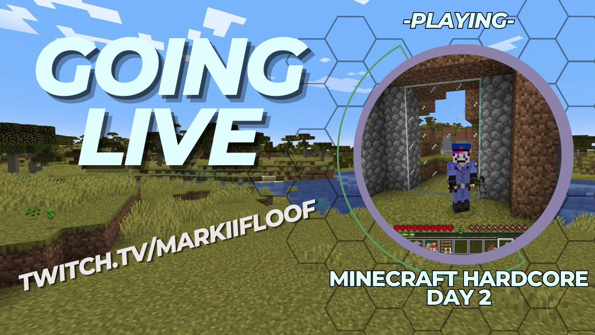 frostedfloof's tweet image. JOIN ME! We are going live playing Minecraft Hardcore Mode! We are on DAY 2! So join and see how long I last! 

twitch.tv/markiifloof 

#minecraft #hardcore #minecrafthardcore #livestream #twitchstreamer